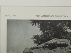 House of Charles C. Townsend, Ardsley-On-Hudson, NY, 1929, Lithograph. James C. Mackenzie.