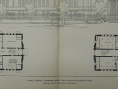 Lowell District Grammar School, Heath Street, Roxbury, MA, 1903, Original Plan. Shepley, Rutan & Coolidge.