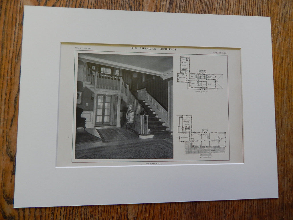 "Windham" Estate of Mrs. R. White Steel,Bryn Mawr, PA, Lithograph,1914. Mr. Percy Ash.