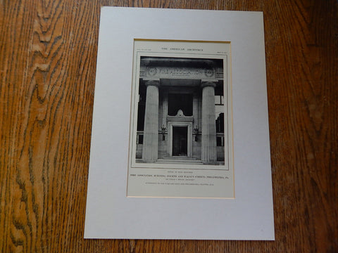 Main Entrance, Fire Association Building, Philadelphia, PA, 1914. Edgar V. Seeler.