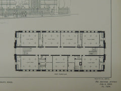 Lowell District Grammar School, Heath Street, Roxbury, MA, 1903, Original Plan. Shepley, Rutan & Coolidge.