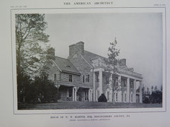 House of W. W. Harper, Montgomery County, PA, 1914, Litho., McGoodwin & Hawley.