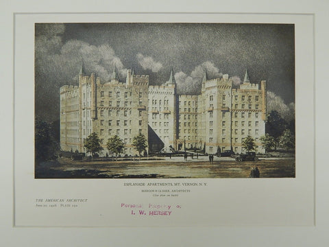 Esplanade Apartments, Mount Vernon, NY, 1926. Margon & Glaser.