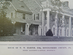 House of W. W. Harper, Montgomery County, PA, 1914, Litho., McGoodwin & Hawley.