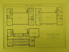 Gymnasium Floor Plans, State Normal School, Los Angeles, CA, 1914, Original Plan. Allison & Allison