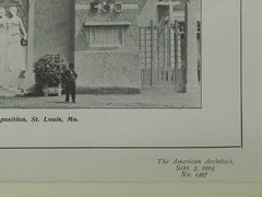 Austrian Government Building, Louisiana Purchase, St. Louis, MO, 1904,Lithograph.