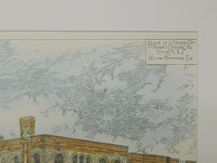 Block of 10 Houses for William Robertson, Newark, NJ, 1884, Original Plan. Van Campen Taylor.