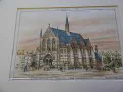 Congregational Church, Milton Road, Stoke, UK, 1880, Original Plan. John Sulman.