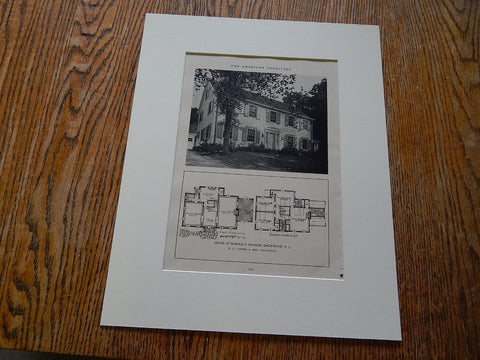 House of Harold S. Graham Englewood, NJ, Lithograph,1926. R.C. Hunter & Bros.