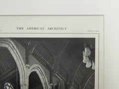 Chapel of the Intercession, New York, 1914. Early Photograph. Cram, Goodhue, & Ferguson.
