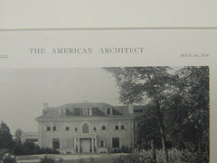 House of W. A. Dupee, Milton, MA, 1918, Lithograph. James Purdon.