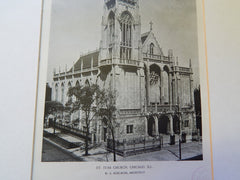 St. Itas Church, Chicago, IL, 1928, Lithograph. H.J. Schlacks.