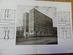 Manhassett Apartment House,Broadway,108/109th Sts.,NY,1905 Llithograph. Wolf, Janes, & Leo.