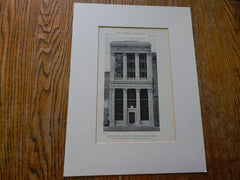The National Bank of Commerce,Detroit, MI, 1918,Lithograph.  Albert Kahn, Ernest Wily Associate.