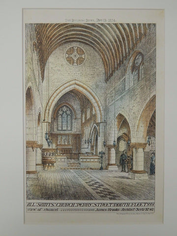 All Saints' Church, Perry Street, North Fleet, London, UK, 1874, Original Plan. James Brooks.