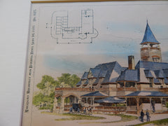Highland Inn, York, PA, 1893, Original Plan. J.A. Dempwolf.