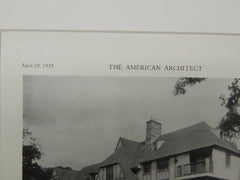 House of Richard W. Trown, Heathcote, NY, 1929, Lithograph. Walter Carl Pleuthner.
