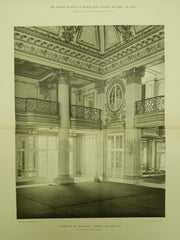 Corner of the Ball-Room, Sherry's, New York, NY, 1898, Gelatine Print. McKim, Mead & White.