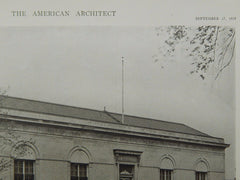 Duffield Branch Library, Detroit, MI, 1919, Lithograph. Marcus R. Burrowes.