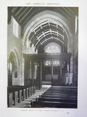 Chancel Screen, St. Mark's Church, Mt. Kisco, NY, 1914, Lithograph.