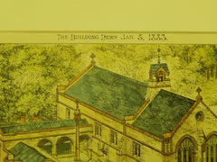 Memorial Church & Mausoleum, Rufford, Lancashire, England, 1883, Original Plan. Robert W. Elis.