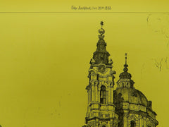 St. Nicholas Church in Prague, Czech Republic, 1893. Samuel Prout