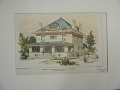 House for J.J. Matthews, Esq., N Negley Ave, Pittsburgh, PA, 1903, Original Plan. Bartberger.