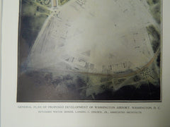 General Plan of Proposed Development of Washington Airport, W.DC, 1929, OrigPlan. Benjamin Wistar Morris, Lansing C. Holden, Jr.