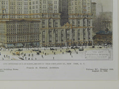City Investing Co.'s Building, Broadway, New York, NY, 1906, Original Plan. Kimball.