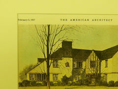 House of Alfred F. Robertshaw, Edge Hill Gardens, PA, 1927, Original Plan. Wm. W. Slack & Son.