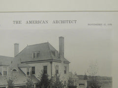 Exterior, House of E. E. Bartlett, Amagansett, Long Island, NY, 1916, Lithograph. W.L. Bottomley.