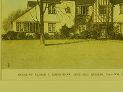 House of Alfred F. Robertshaw, Edge Hill Gardens, PA, 1927, Original Plan. Wm. W. Slack & Son.