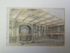 First Ecclesiastical Society of Wethersfield, CT, 1885. Original Plan. J.C. Mead.