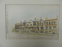 Block of Houses for Mr. E.K. Greene, Kearney, NE, 1890, Original Plan.  Frank Bailey & Farmer.