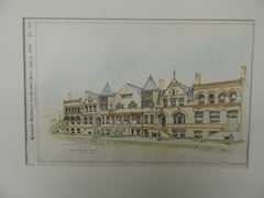 Block of Houses for Mr. E.K. Greene, Kearney, NE, 1890, Original Plan.  Frank Bailey & Farmer.