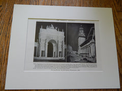 Panama-Pacific International Exhibition,1915 #2, Lithograph.  McKim, Mead, White,and Kelham.