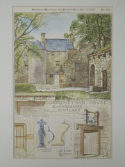 Craignethan House, Lanarkshire, Scotland, 1884, Original Plan.
