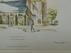 Chapel, Lake Waccubuc, NY, 1906, Original Plan. Upjohn.