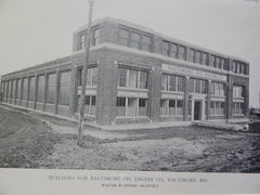 Building For Baltimore Oil Engine Co.,Baltimore, MD,1918, Lithograph. Walter M. Gieske.