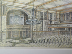 First Ecclesiastical Society of Wethersfield, CT, 1885. Original Plan. J.C. Mead.