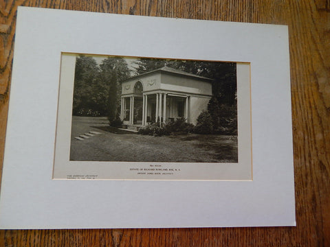 Tea House, Estate of Richard Rowland, Rye, NY, 1924, Lithograph. Dwight James Baum.