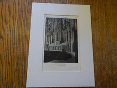 INTERIOR, St. Itas Church, Chicago, IL, 1928, Lithograph. H.J. Schlacks.