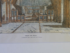 Design for Organ by Mr. H.W. Brewer, 1894, Original Plan.