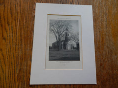 Chapel,Wheaton College, Norton, MA, 1918, Lithograph. Cram & Ferguson.