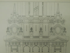 Electric Tower Shaft Detail, Pan-American Exposition, Buffalo, NY, 1901, Original Plan. John Galen Howard.