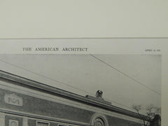Cosmopolitan State Bank, Chicago, IL, 1921, Lithograph. Richard E. Schmidt.