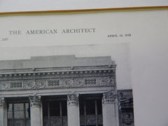 The National Bank of Commerce,Detroit, MI, 1918,Lithograph.  Albert Kahn, Ernest Wily Associate.