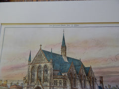 Congregational Church, Milton Road, Stoke, UK, 1880, Original Plan. John Sulman.