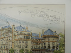 The De Soto, Savannah, GA, 1890. Original Plan. Wm Gibbons Preston.