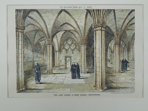 Lady Chapel at St. Mary Overie, Southwark, England, 1882. Charles A. Irwin. Original